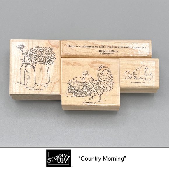 9 Stampin Up "Country Morning" & "Scene In A Garden" Stamps - Picture 2 of 6